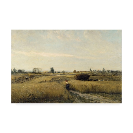 TRADEMARK FINE ART Charles-Francois Daubigny 'Harvest' Canvas Art, 22x32 AA01342-C2232GG